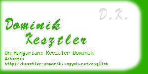 dominik kesztler business card